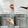 1Set Business Hours Window Stickers, Transparent UV-Resistant Vinyl Decals, Self-Adhesive Open & Close Time Signs