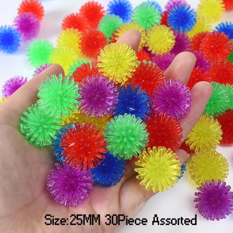 Toys Spiky Massage Ball Soft 25MM Sensory Fidget Stress Relief ADHD Autism Anxiety Therapy Party Favors Carnival Prizes Kids