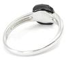 Silver Ring 'Linda' Black Silver (rhodium Plated) - 7x7 Mm