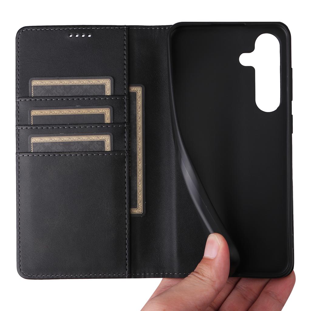 For Samsung Galaxy S25/S24 Leather Case RFID Blocking Wallet Cover Magnetic Closing