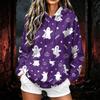 Women's Halloween Print Hoodie Pullover for Casual Everyday Wear