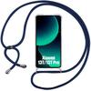Protective Case - eFConnection - Xiaomi 13t/13t Pro - Soft - Transparent - Navy Blue Cord
