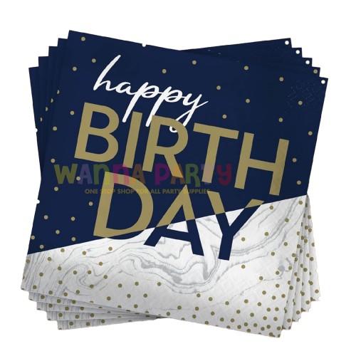 Floso Paper Happy Birthday Napkins (Pack of 15)