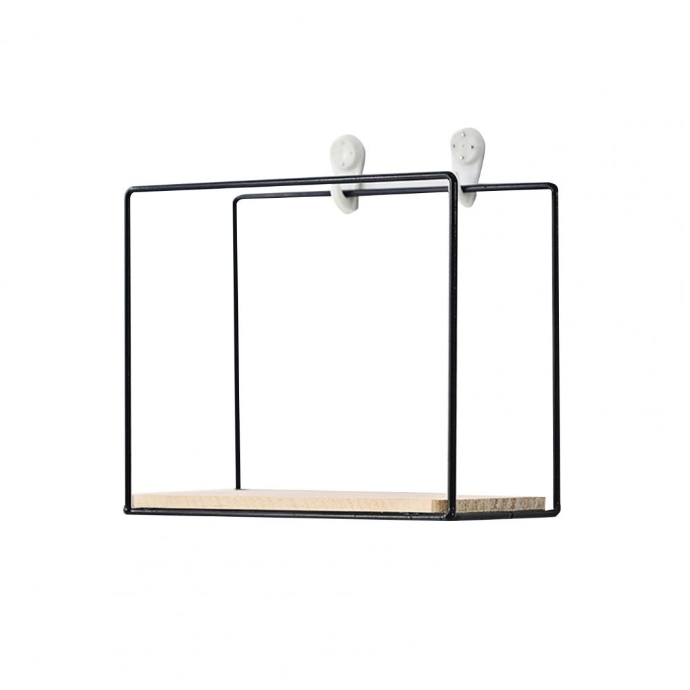 Iron Storage Shelf Geometric Nordic Style Storage Rack Novelty Artistic Storage Holder DIY Wall Mounted Home Decor Storage Shelf