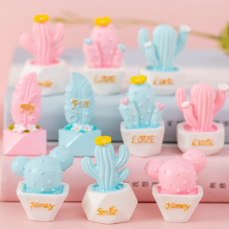 

10 стилей, украшения из кактуса из смолы, миниатюрные фигурки, милые аксессуары, украшение
