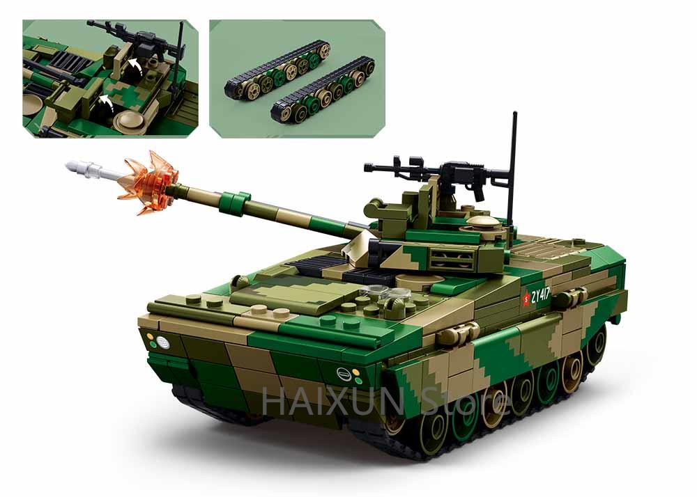 Sluban Militärbausteine Militärpanzer & gepanzertes Fahrzeug Baustein-Set mit Soldatenfiguren, Pädagogisches Armee-Spielzeug