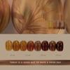 Lin Er Nail Art Autumn/Winter Amber Gel - 4 Luxurious Whitening Caramel Maillard Ombre Translucent Shades Nail Polish