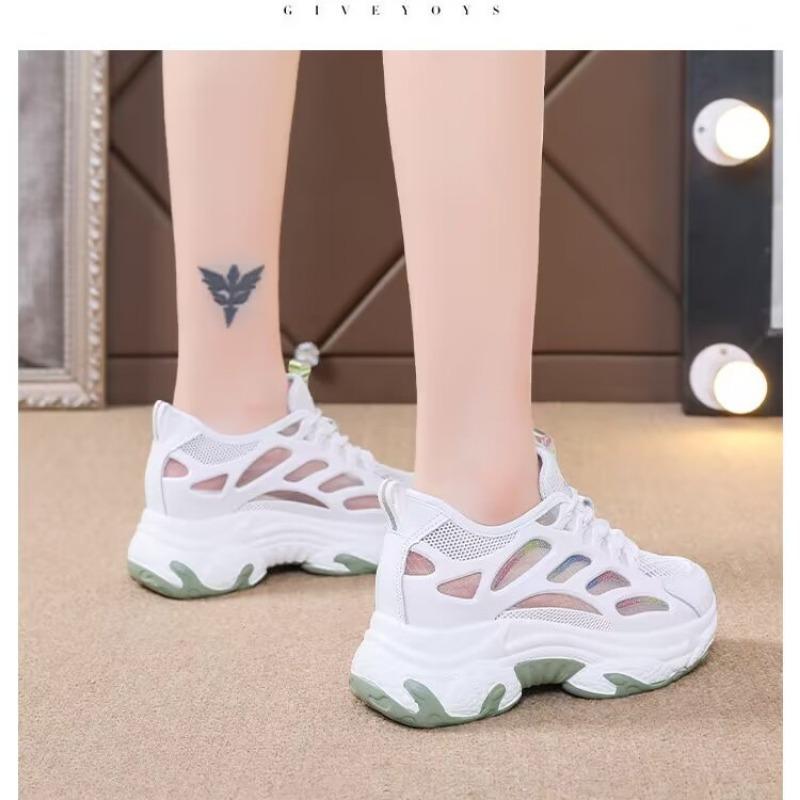 Woman Footwear Whit Mesh Breathable Shoes for Women High On Platform Designer Luxury 39 Stylish Original Comfortable and Elegant