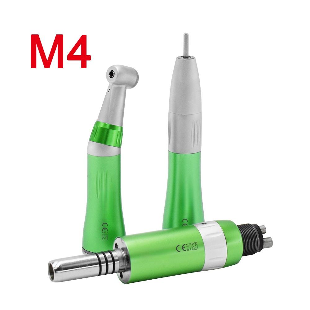 2/4Holes Turbine Handpiece Green Low Speed Handpiece Kit Air Turbine Straight Contra Angle Air Motor Inner Water Spray