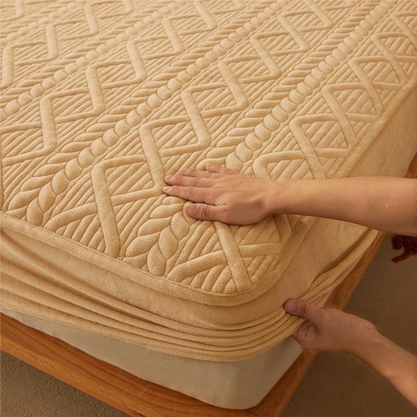 New Fashion Bumbac îngroșa cearșaf de pat taff catifea iarnă caldă cearșaf îmbrăcat pentru saltea Husă de protecție îngroșă cuvertură de pat husă de saltea