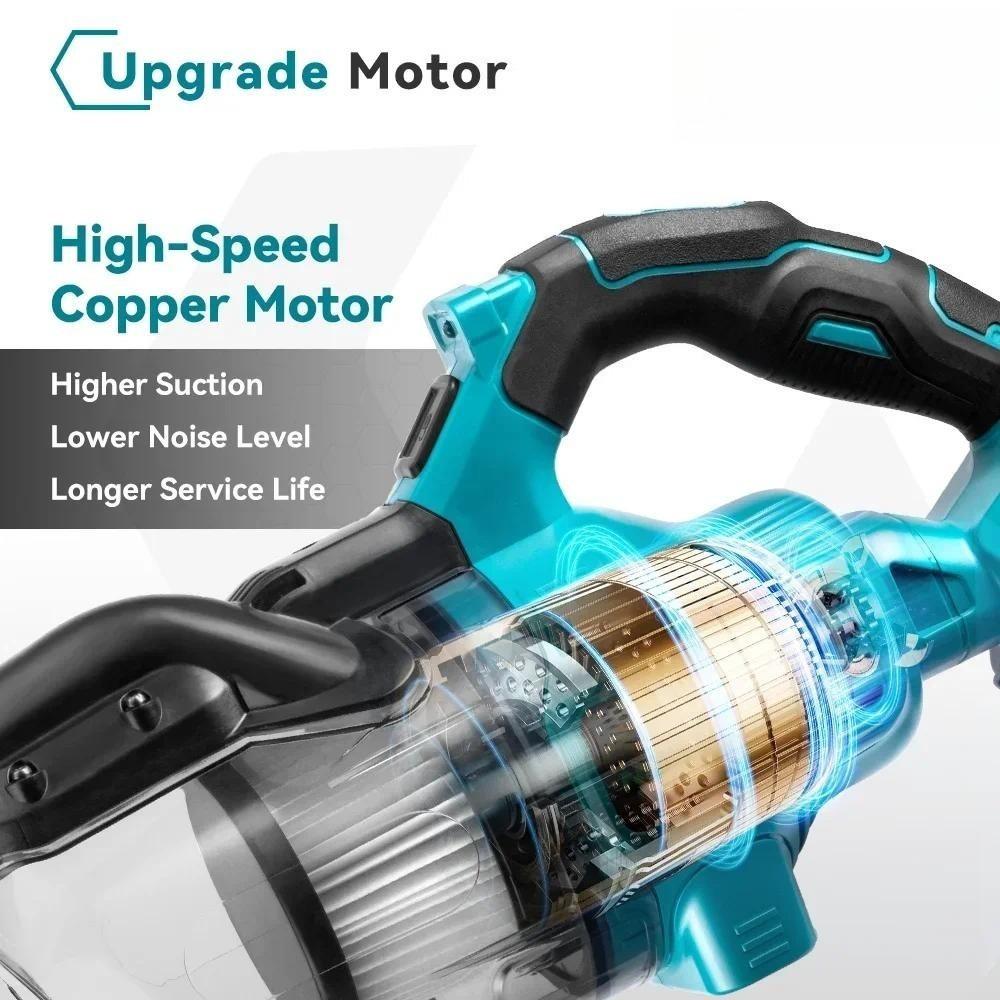 Cordless Handheld Electric Vacuum Cleaner 1000W Powerful Dust Blower Rechargeable Household Indoor Cleaning Power Tools