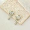 Stylish Matching Pair Alloy Heart Studs Trendy Stylish Aesthetic Jewelry Luxury Heart Ear Studs Gift For Her