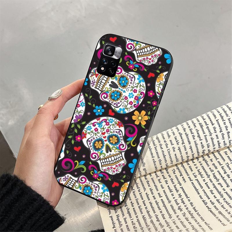 Phone Case For Xiaomi Redmi Note 13 12S 12 Pro 11S 11 10 Pro 10S 12S Redmi 10 10C 9C 13C Skull Skeleton Woman