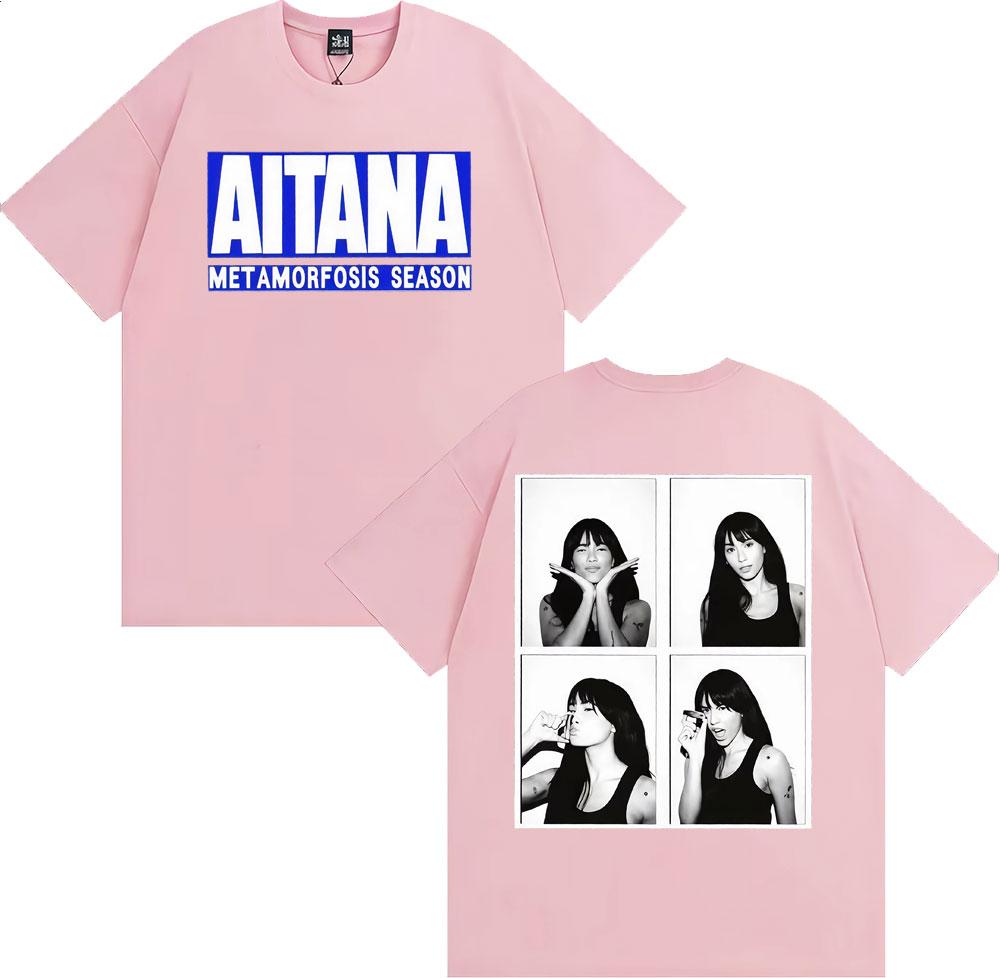 Singer Aitana Met Amorfosis Season Graphic Cover Tshirt Unisex Women Clothing Fashion Aesthetic T Shirts Loose 100 Cotton T Shirt