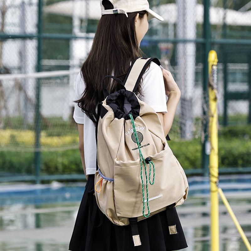 Unisex Lightweight Outdoor Drawstring Sports Backpack - Large Capacity for Mountaineering and Badminton Storage