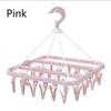 Household Portable 32 Clips Folding Clothes Hanger Dryer Windproof Socks Underwear Drying Rack Organizer Laundry Racks Storage