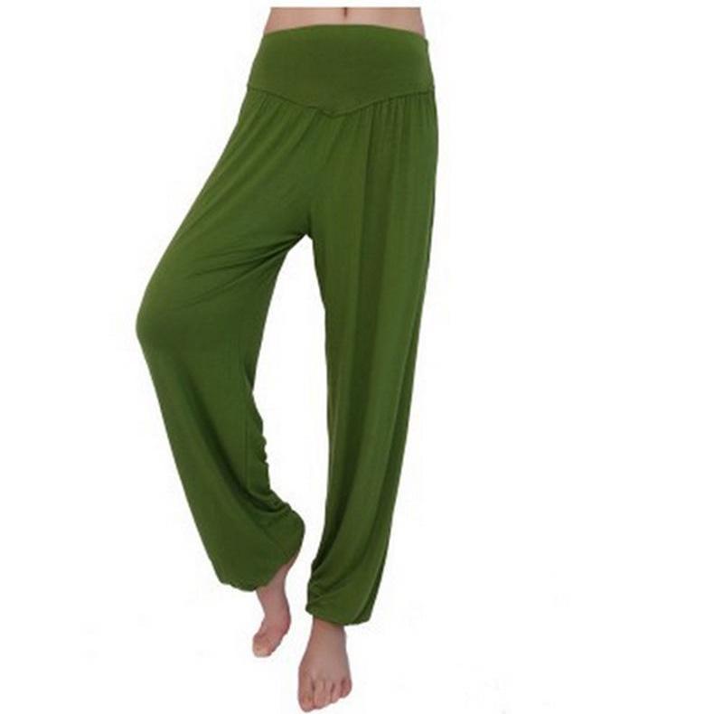 

Модальные брюки для йоги свободного кроя для упражнений и танцев XXXL армия зеленый