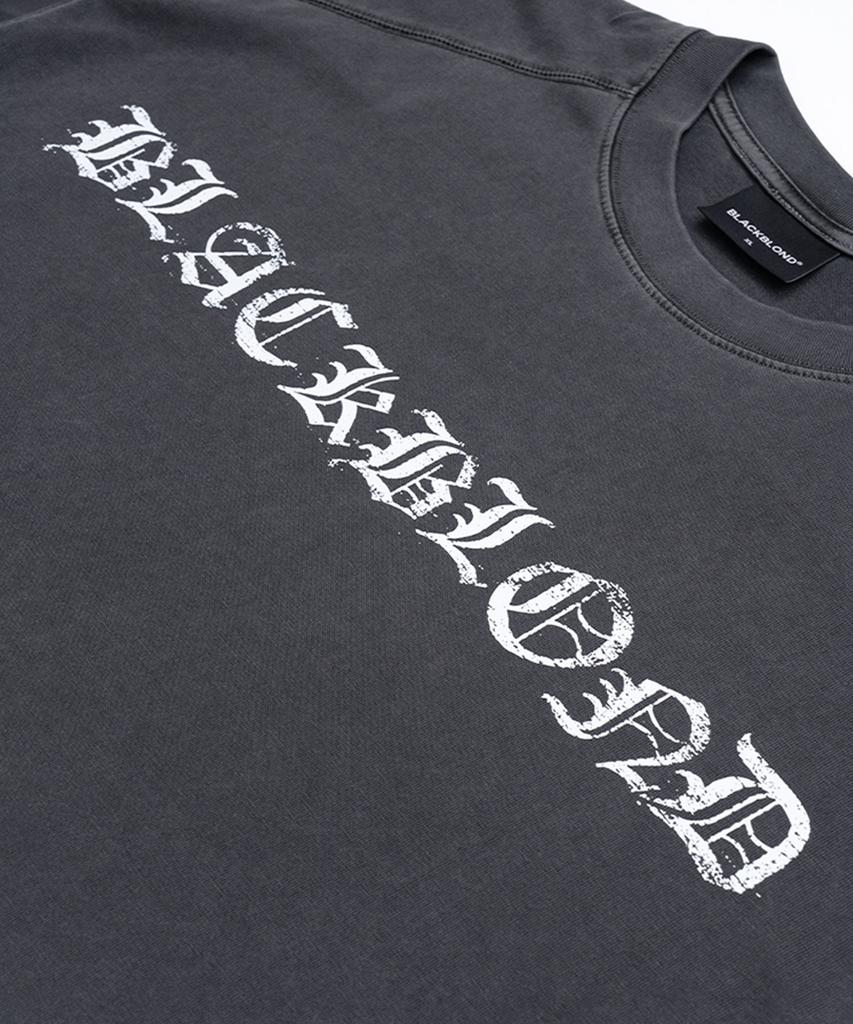 BLACKBLOND Vividi Crushed Face Pigment Long Sleeve Tee (Charcoal)