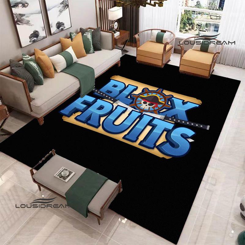 3D game B-blox fruits printed carpet Non-slip carpet outdoor carpets area rug Home bedroom decor rug for bedroom birthday gift