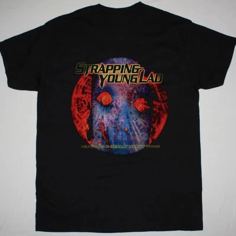 The new black T-shirt streetwear takes the young LAD as a very heavy thing S