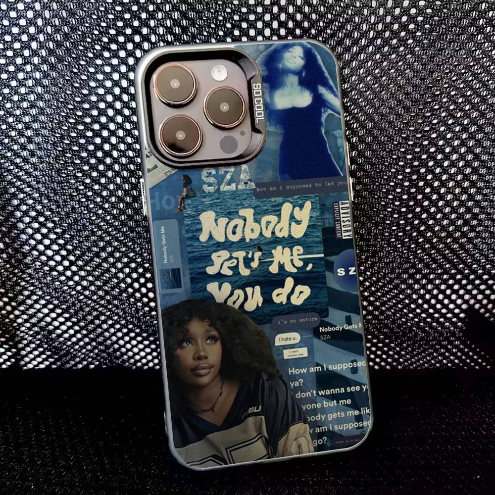 Singer S-SZA Lana Phone Case For iPhone 16,15,14,13,12,11,8,7,Pro,Max,Plus,Mini,XS,SE Anti Fall Black Matte Hard