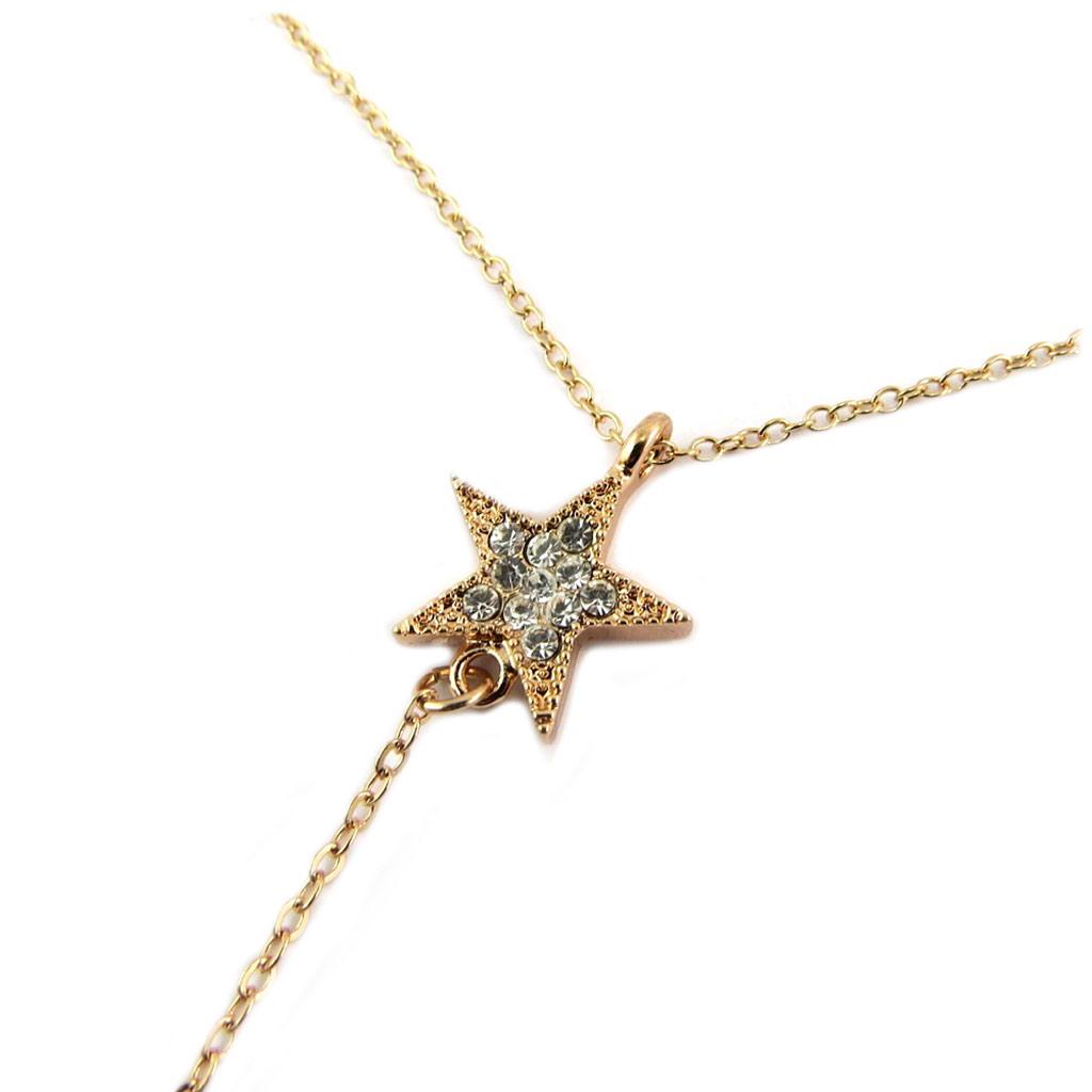 Les Trésors De Lily [P8145] - Collier Créateur 'Une Etoile est Née' blanc doré rosé - 41 cm- 9 cm