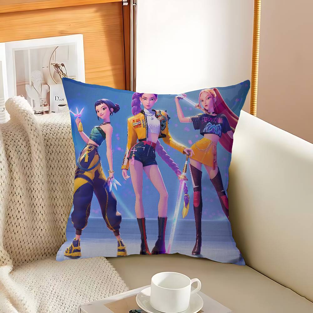 Anime Kpop D-Demon Hunters Pillow Anime Pillow Sofa Bed Head Pillow Cover Cushion Cover 45X45 Cm Fashion