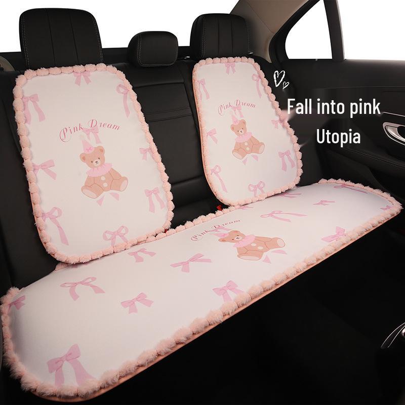 Cartoon Goddess Style Universal Car Seat Cushion for Women - All-Season, Fits BYD Dolphin, Yuan UP, Seal, Yuan Pro