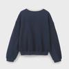 2024 Women's Autumn Round Neck Letter Print Color-Block Pullover Sweatshirt - Long Sleeve, Loose Fit, European & American Style