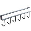 Iron Cabinet Storage Rack with 6 Multifunctional Nail-Free Hooks