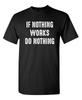 Não Faça Nada Humor Sarcástico Graphic Novelty Super Macio Fio Penteado Camiseta Engraçada