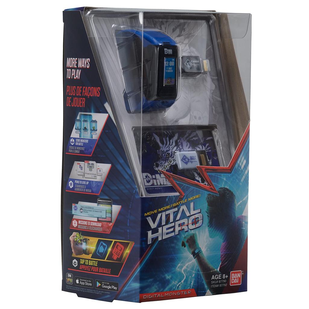 [Bandai Namco] Digimon - Vital Hero Interactive Fitness Tracker/Digital Watch/Virtual Pet (Blue)