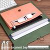 Custom A4 Leather File Bag with Logo, Large Capacity for Office Documents