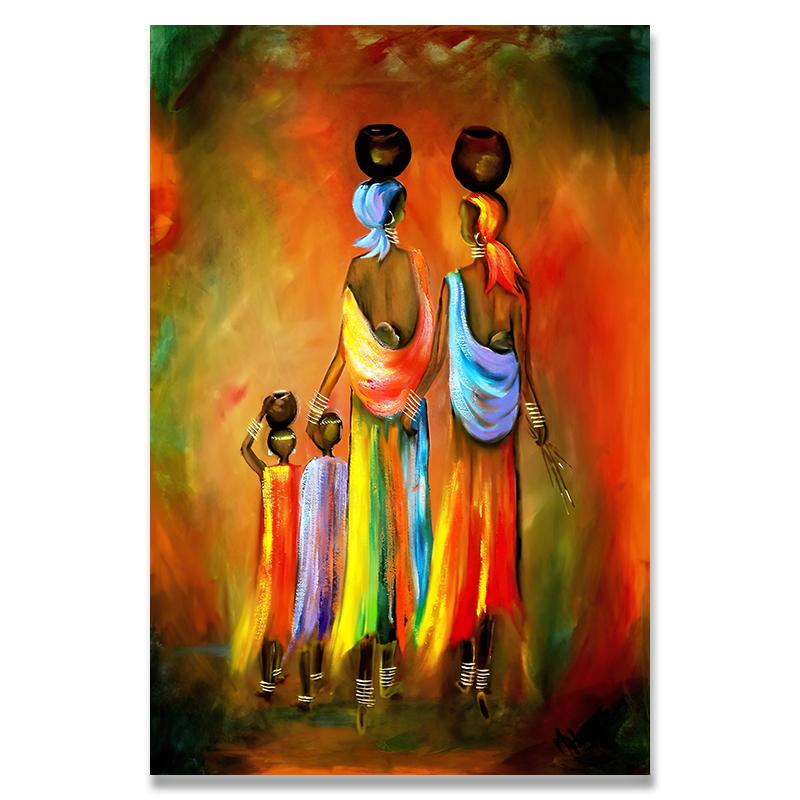 African Woman Classic Vintage Wall Art Canvas Painting Poster For Home Decor Posters And Prints Unframed Decorative Pictures