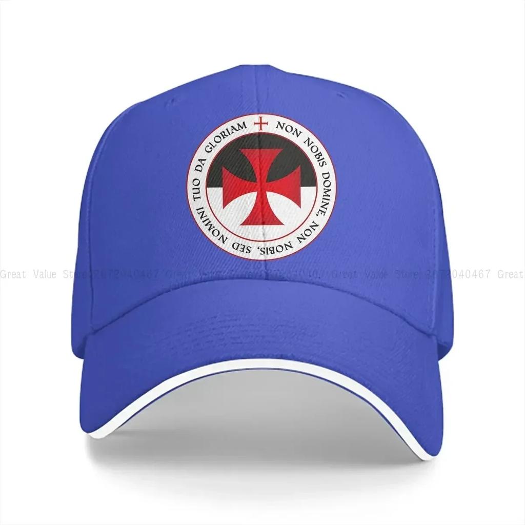 Washed Men's Baseball Cap Cross Christian Crusader Seal Motto Trucker Snapback Caps Dad Hat Knights Templar Golf Hats