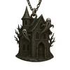 Retro Gothic Ghost Castle Pendant Necklace Style Halloween Accessories Necklace