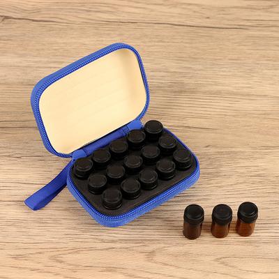 Boîte Organisateur de Rangement pour Huiles Essentielles, 15 Compartiments, Protège pour Flacons 1ml 2ml à Bille