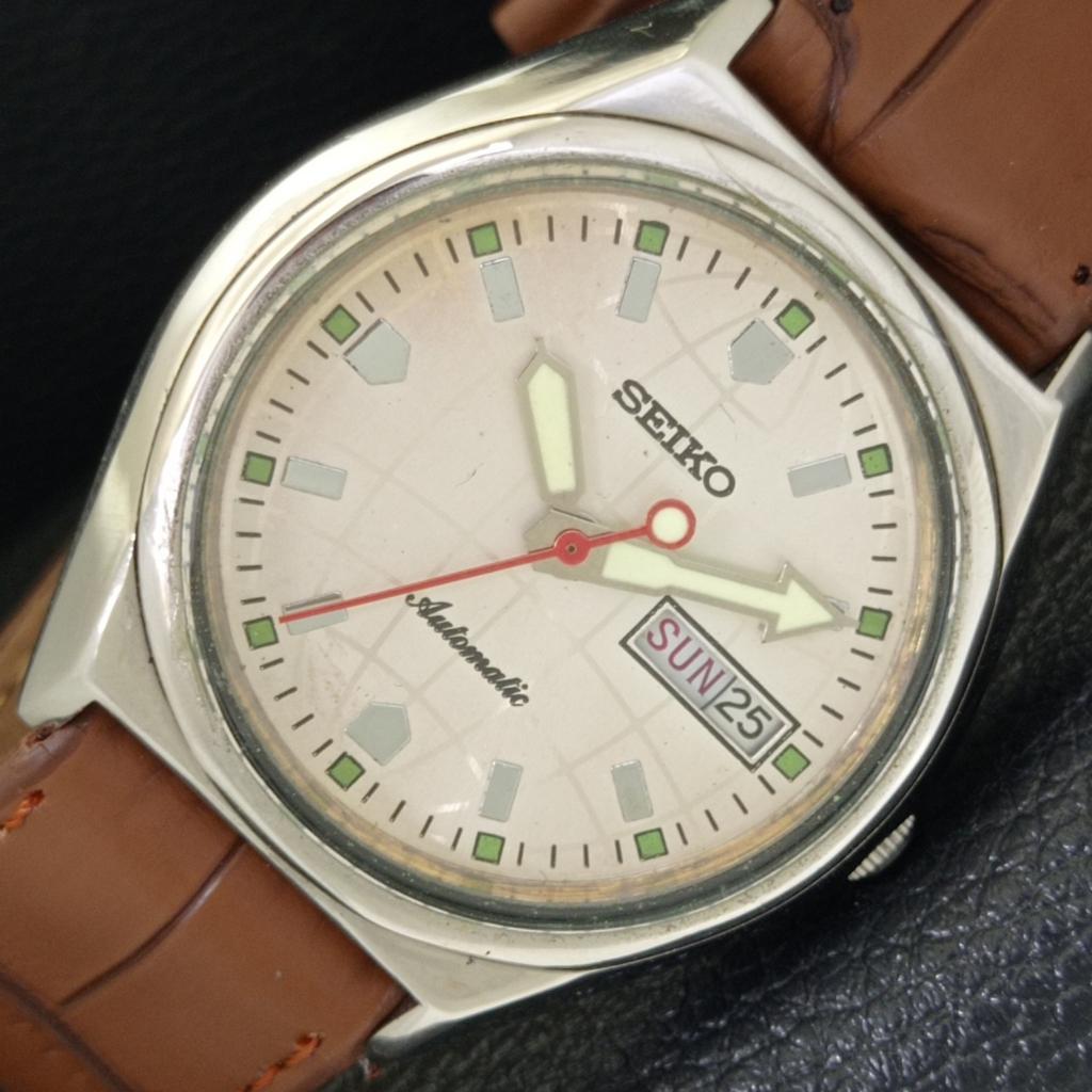 

SEIKO AUTOMATIC VINTAGE JAPAN 6309A MENS SILVER COLOR DIAL WATCH a700465-5 R203-a700465