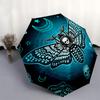 Gothic Moth Skull Umbrella, Portable 3 Fold Compact Umbrella for Men & Women,S184