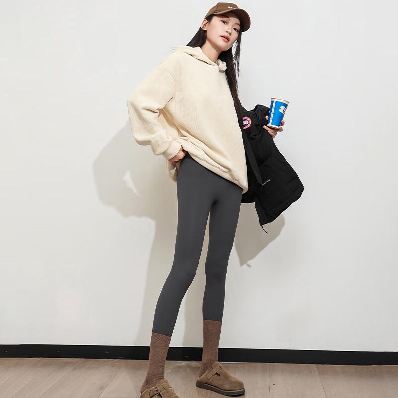 Langsha Women's High-Waist 300g Warm Thermal Shark Leggings