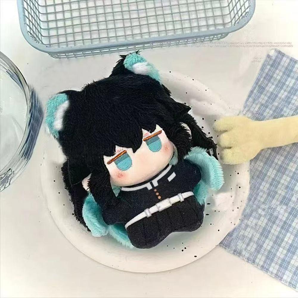 10cm Demon Slayer Tokitou Muichiro Plush Toys Figure Toys Cartoon Game Anime Cosplay Toys Body Squeaking Plush Doll