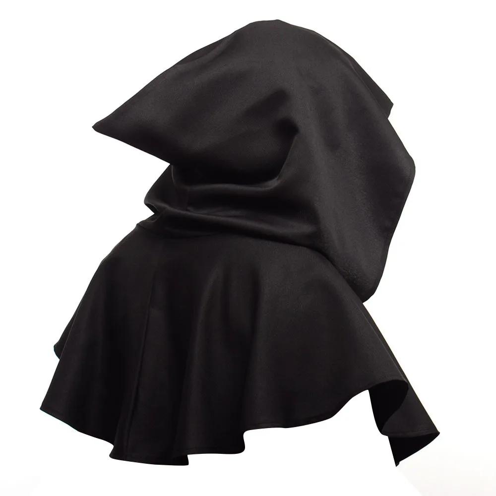 

1Pc Halloween Cosplay Death Cape Short Hooded Cloak Wizard Witch Costumes Vampire Devil Wizard Black Cape Cowl Party Accessories One Size чёрный