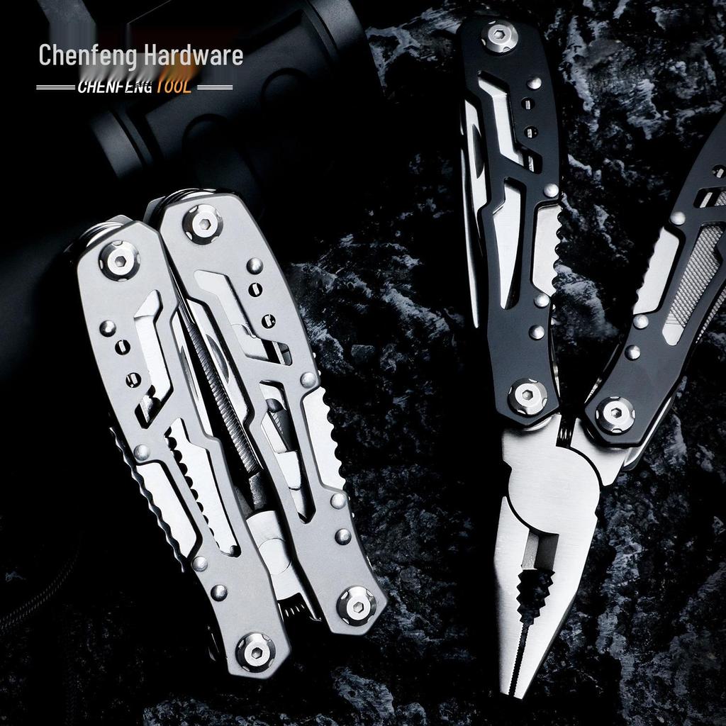Outdoor Folding Stainless Steel Multi-Tool Pliers: Portable, Multi-Function Combination Pliers
