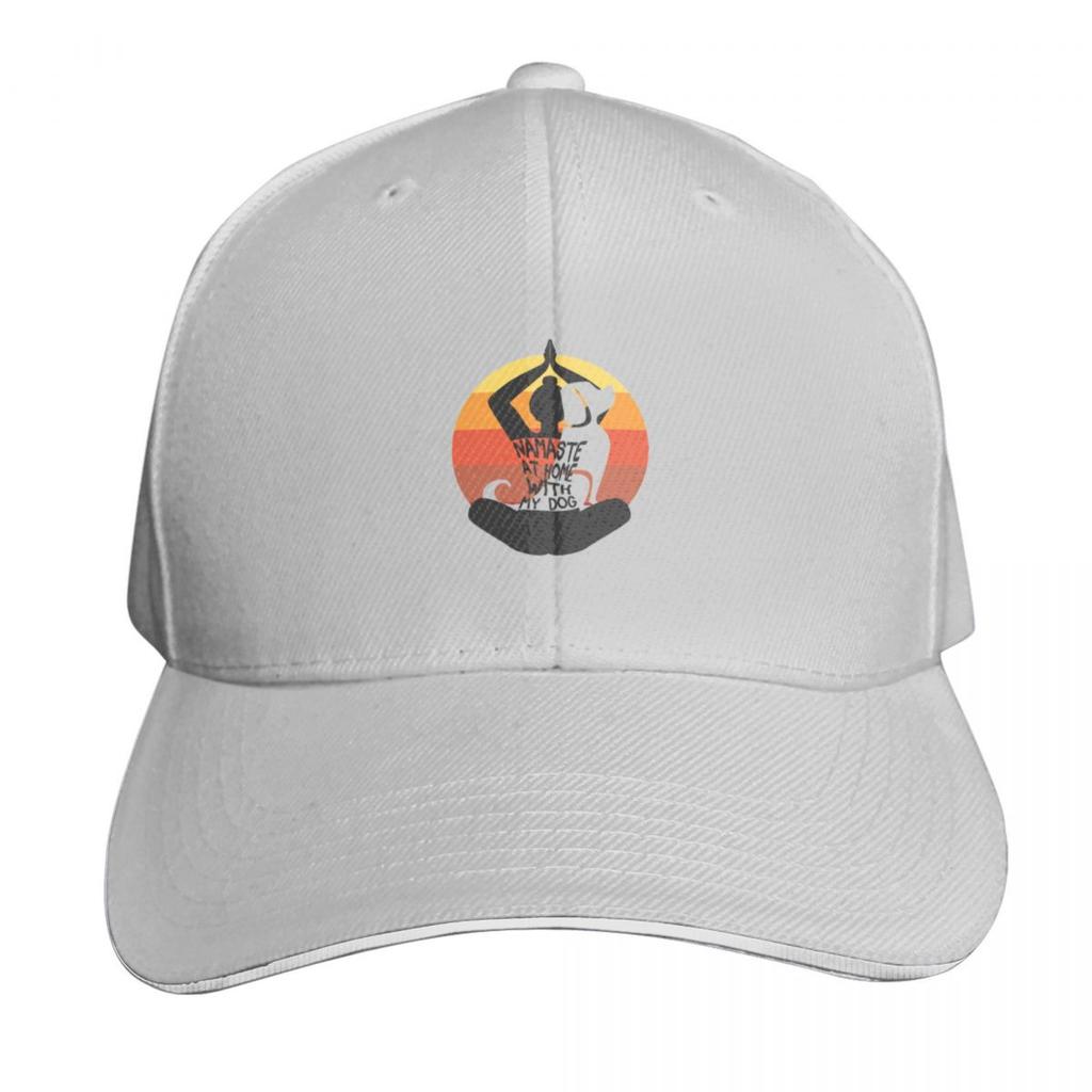 Namaste At Home With My Dog Baseball Cap Fishing cap Luxury Cap Beach Bag Hat Baseball Unisexs Hats Womens