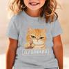 Funny Cat Meme Graphic T Shirts Boy Girl Cartoon Animal Design Kids Clothes Cat Lover Cotton Tee Children Clothes Girl Boy