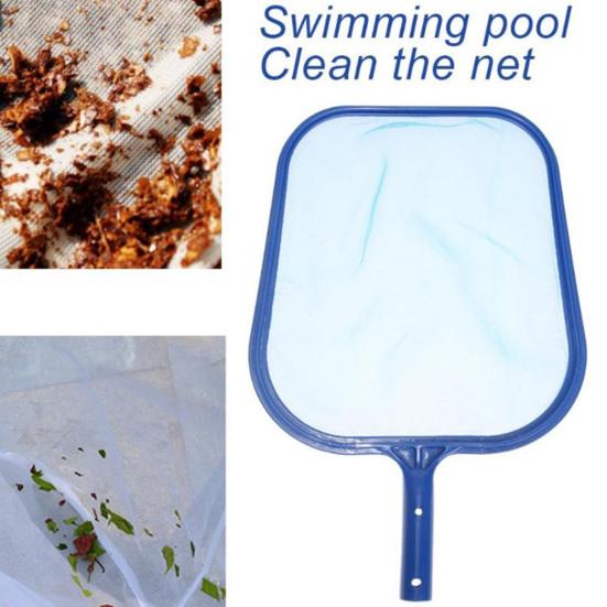 Swimming Pool Leaf Skimmer Net with Solid Plastic Frame Heavy Duty Spas Hot Tubs Fountains Fine Mesh Cleaning Net Pool Accessories