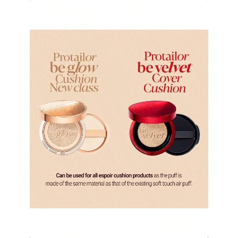 eSpoir New Air Puff Volume 13.9g- Flawless Face Makeup Fast And Easily, Makeup Sponge Applicator Air Cushion Powder Puff For Liquid Foundation