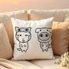 Kawaii Gganadi Dog Pillow Case Pattern Printed Pillowcase For Living Room Sofa Cushion Cover
