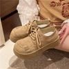 The 2025 New Autumn Retro Thick-soled Shoes Are Versatile Fashion-style Lace-up Single Shoes for Women's Casual Workwear