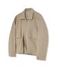 Ironyporno Whiteline 86-Iro241 Monotone Placket Jacket Light Beige